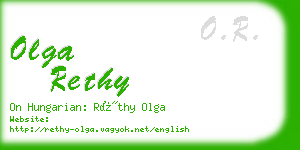 olga rethy business card